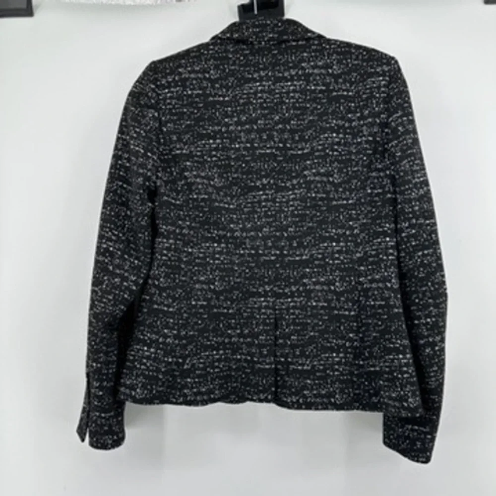 Vince Camuto Blazer‎ Jacket Black White Tweed Career Office Ladies Size 6P